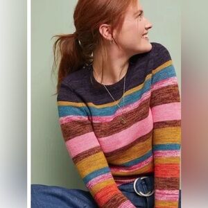 MOTH Anthropologie striped leive sweater small
